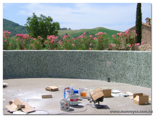 Swimming Pool with Jade Tiles view 4